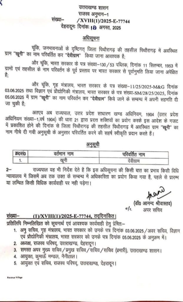 letter village name change