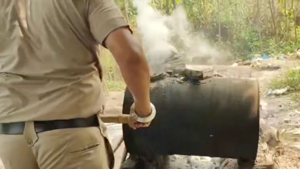 उधम सिंह नगर में अवैध शराब भट्टियों पर कार्रवाई