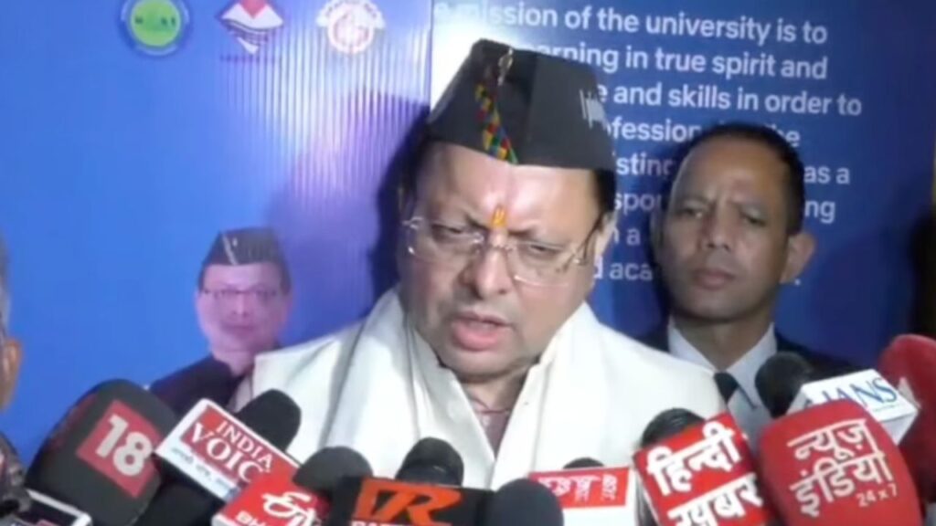 CM Pushkar Singh Dhami meeting with 13 Akhada saints for Haridwar Kumbh 2027 preparations