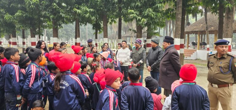 MP Ajay Bhatt inspecting Sanjay Van Rudrapur tourism project