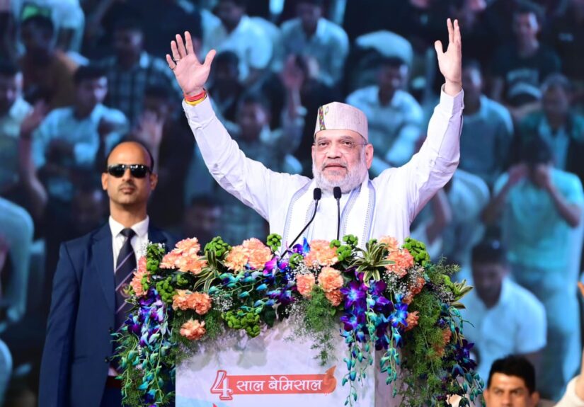 हरिद्वार बैरागी कैंप में जनसभा को संबोधित करते केंद्रीय गृह मंत्री अमित शाह