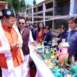 चम्पावत में निर्माणाधीन साइंस सेंटर का निरीक्षण करते मुख्यमंत्री पुष्कर सिंह धामी