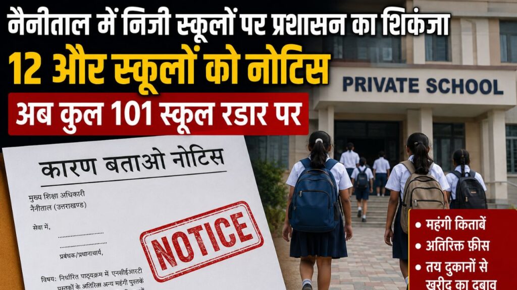 नैनीताल में निजी स्कूलों पर प्रशासन की कार्रवाई