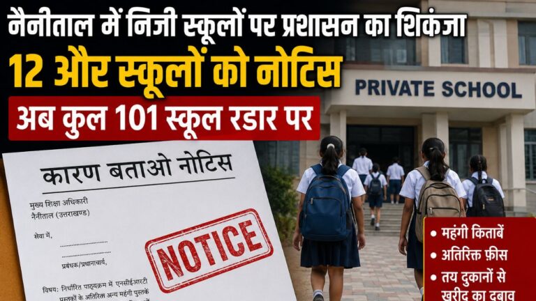 नैनीताल में निजी स्कूलों पर प्रशासन की कार्रवाई
