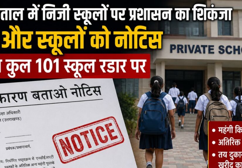 नैनीताल में निजी स्कूलों पर प्रशासन की कार्रवाई