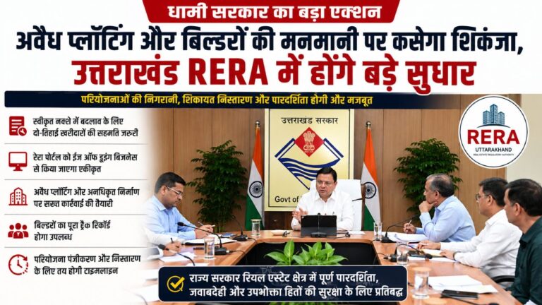 उत्तराखंड में रेरा सुधारों को लेकर समीक्षा बैठक, अवैध प्लॉटिंग और रियल एस्टेट पारदर्शिता पर सरकार की सख्ती