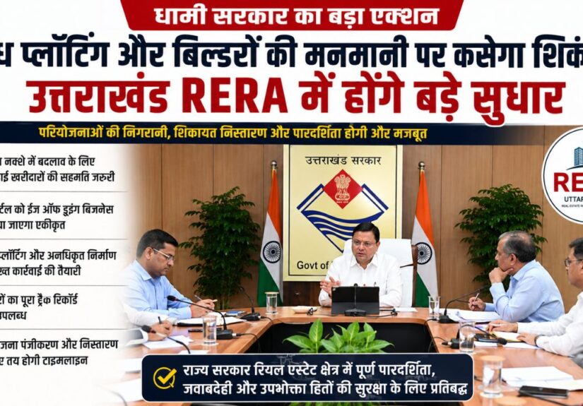उत्तराखंड में रेरा सुधारों को लेकर समीक्षा बैठक, अवैध प्लॉटिंग और रियल एस्टेट पारदर्शिता पर सरकार की सख्ती