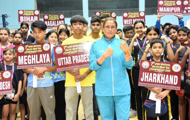 नेशनल यूथ मुए थाई चैंपियनशिप 2026 का उद्घाटन करतीं खेल मंत्री रेखा आर्या