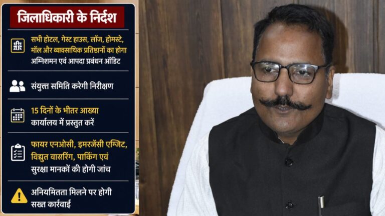 नैनीताल में होटल और होमस्टे की फायर सेफ्टी जांच के निर्देश देते डीएम ललित मोहन रयाल